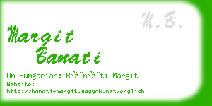 margit banati business card